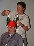 Mauricio and Frank Ingermann. Mauricio is wearing a beer helmet. Hmmmmm beeeeeeeer (a popular slogan at the conference *g*).